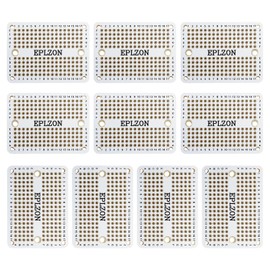 EPLZON Prototype Board Solderable Breadboard Double-Sided PCB Circuit Board for Welding, DIY Electronic Items, White (Pack of 10)