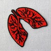 X-Ray Anatomical Lung Embroidered Applique Iron On Sew On Patch
