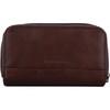 Womens Leather Tri-Fold RFID Protected Money/Coin Holder/Purse - Dark Brown