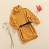GOOCHEER Little Toddler Baby Girl Outfits Turtleneck Knit Sweater Dress