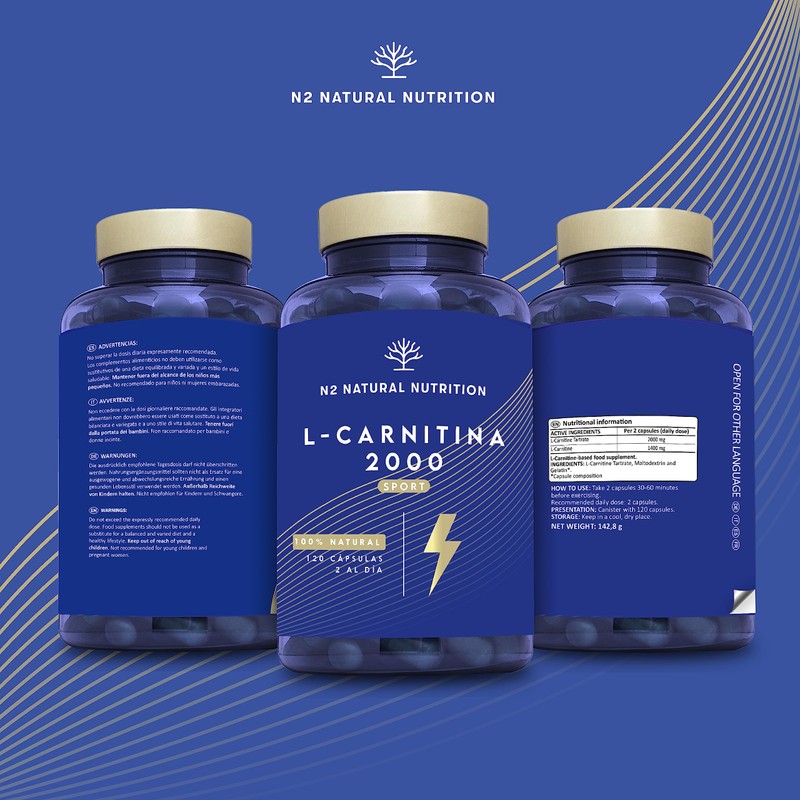 Natural L CARNITINE 2000 mg Tablets. 120 Capsules 2 Months.