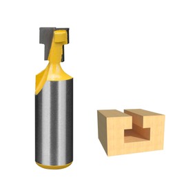 HUHAO T Track Router Bit, Tungsten Carbide Tipped Router Bit,1/2" Shank, 3/8" Dia.,Slatwall,T Slot for Picture Frames Wood Hex Bolt T-Track Slotting Milling Cutters