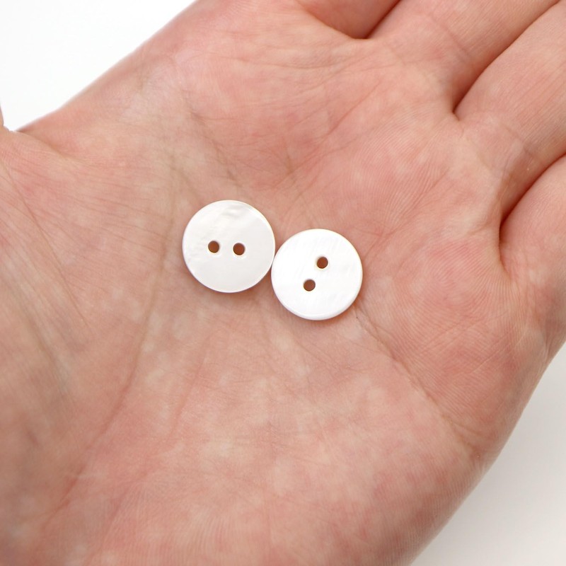 Freshwater Pearl B-900 Double Hole Buttons, Shell Buttons, Shell Buttons,