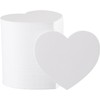 Plain White Heart Paper Coasters (90/1mm) 100 Sheets