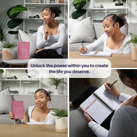 Manifestation Journal for Women and Men: Positivity, Self-Love, and Affirmations | Guided Journal to Manifest Your Dream Life | Manifesting Planner, Self-Care, and Gratitude Journal (Pink)