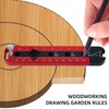 Woodworking Compass Dual Scale Aluminum Alloy Fixed Point Marking Gauge