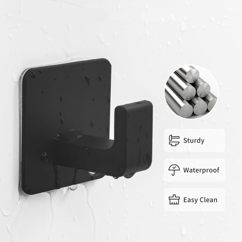 Adhesive Towel Hooks Wall Hooks Set Used for Hanging Coat,