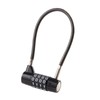 4 Digit Combination Padlock, 6.9 Inch Long Shackle Cable Lock