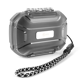 YINYOO Hard Shell IEM Case,Earbud Case,Shockproof Water-Earphone case for DC01 Pro,zar, Castor, edx pro, Tangzu Wan'er,chu 2, aria, Blessing IEM and Cables (Clear Black)