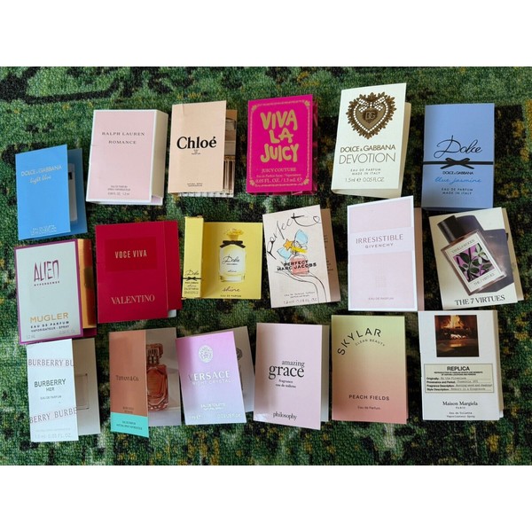 Assorted LOT OF 5 HIGH-END DESIGNER SEPHORA PERFUME SAMPLES FOR