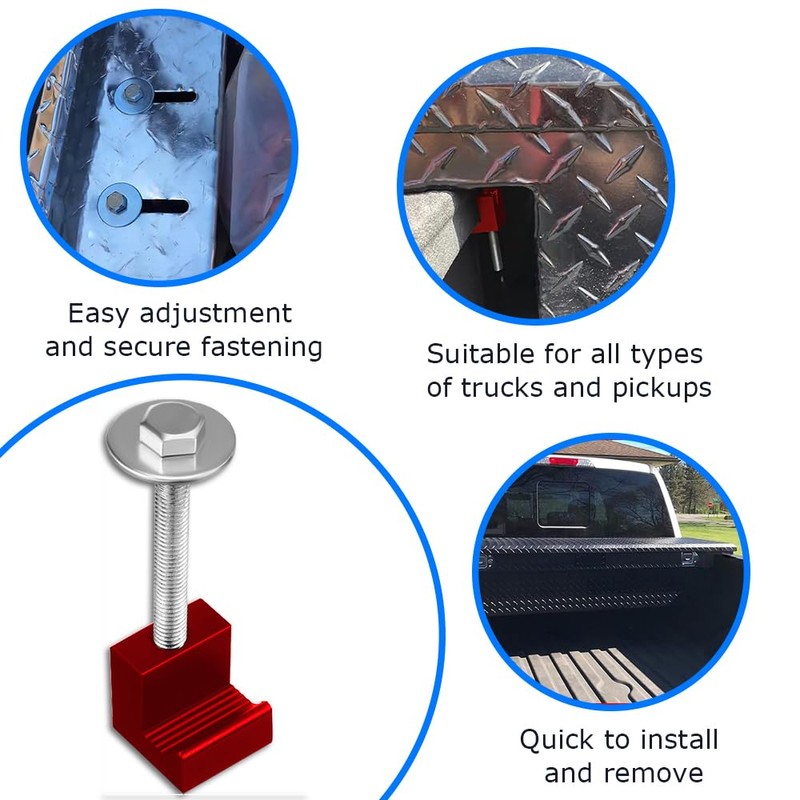 4PCS Truck Tool Box Mounting Kit, Truck Box Hooks, J