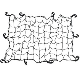 MOTRAIN Heavy-Duty Cargo Net, 120x80 cm Universal Car Net for Pickup Trucks & SUVs, 10Reinforced ABS Hooks, Large Adjustable Elastic Heavy Duty Luggage Net, Secures Roof Rack & Truck Bed Loads