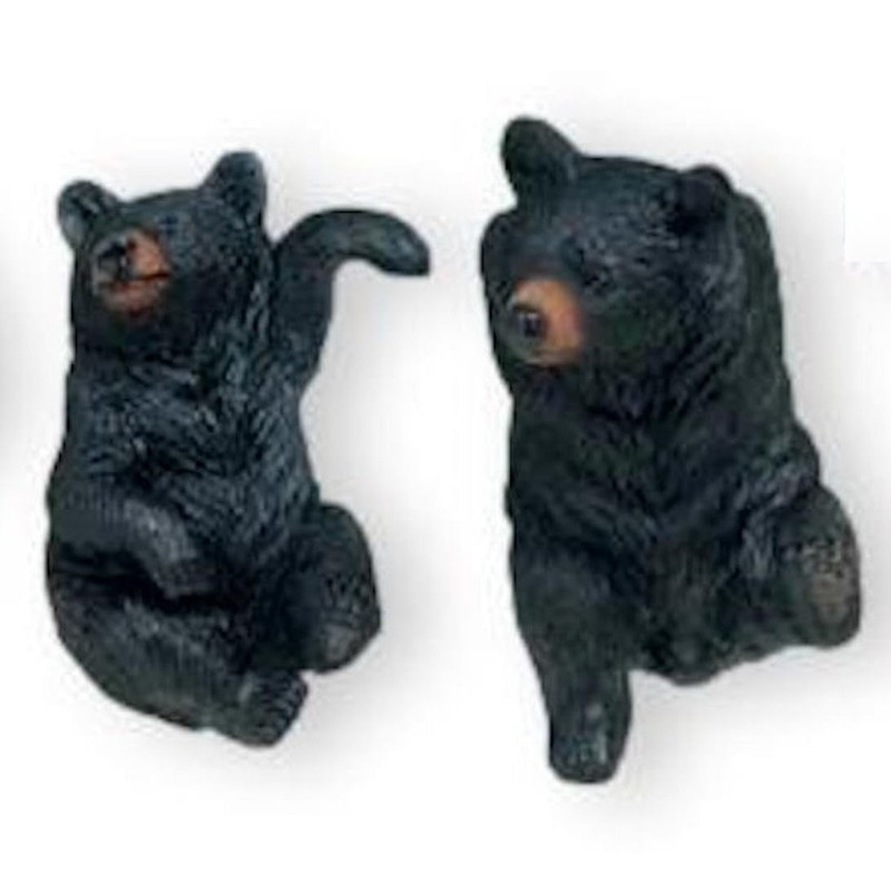 The Bridge Collection 3" Black Bear Pot Hangers - Set