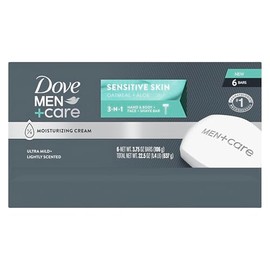 Dove Men+Care Hand & Body Face + Shave Bar Sensitive Skin 6 Count for sensitive skin 3.75 oz