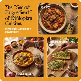 Brundo Spices Netch Azmud Ethiopian Wild Caraway Seed Hand Picked and Processed Harvested in and Imported from Ethiopia All Natural No Preservatives 1.8oz