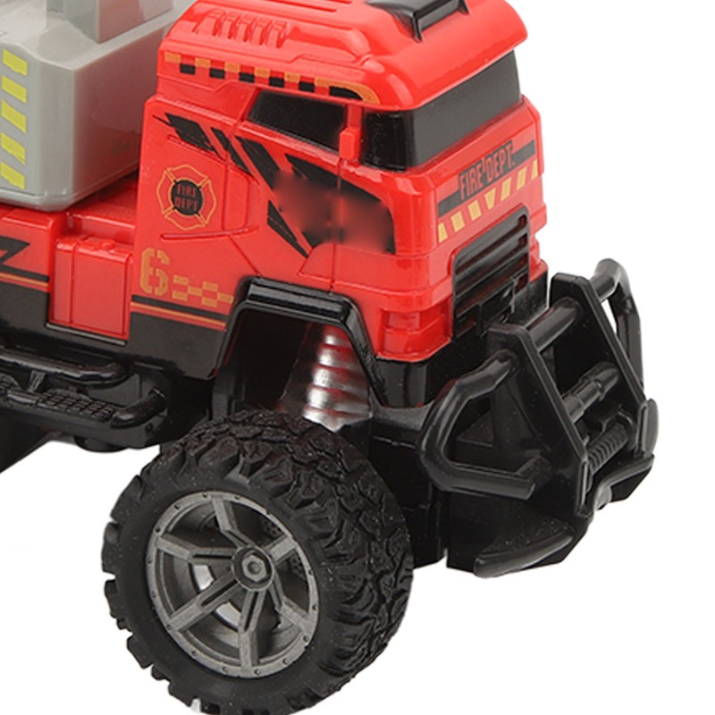 1:43 RC Fire Truck Toy Ladder Full Functional Lighting Plastic