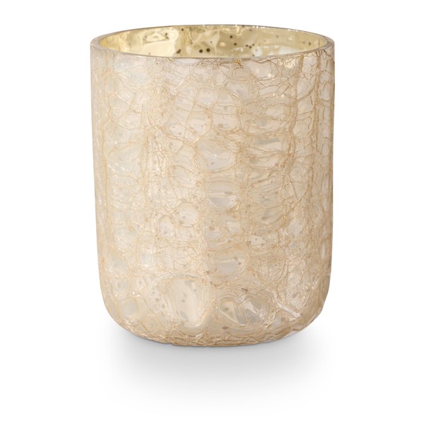 ILLUME Noble Holiday Winter White Iced Metal Candle, 18 oz.