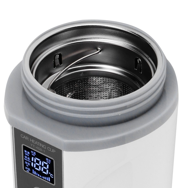 450ml Vacuum Cup Digital Insulated Water Bottle Car Heating Cup