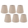 Small Lamp Shades,6Pcs Clip On Lamp Shade,Drum Linen Fabric Small