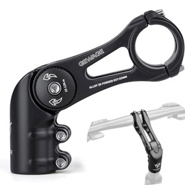 GEWAGE Handlebar Stem -130 Degree Handlebar Stem MTB 75mm 95mm 130mm Handlebar Riser for 31.8 (1-1/4 Inch) Handlebars Suitable for Most Mountain Bikes, Road Bikes, BMX (825D-130)