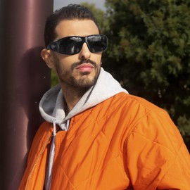 VIEWBETTER Polarized Fit Over Glasses Sunglasses for Men UV Protection Wrap Around Snap On Shades for Driving/Hiking/Fishing