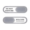 Do Not Disturb/Welcome Please Knock Acrylic Privacy Sign, (7.4 x