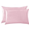 Zippered Satin Pillowcases, Super Soft and Luxury Standard Pillow Cases
