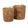 Creative Co-Op Round Water Hyacinth Baskets, Set of 2