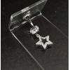 Belly Ring 14 Gauge Star Dangle Belly Button Ring Stainless