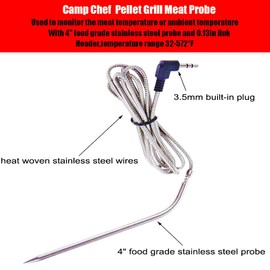 DONSIQIZZ Replacement for Camp Chef RTD Temperature Probe Sensor, Hot Rod Ignitor and Meat Probe Part Kit for Camp Chef Wood Pellet Grill Digital Thermostat Parts