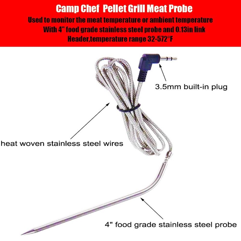DONSIQIZZ Replacement for Camp Chef RTD Temperature Probe Sensor, Hot