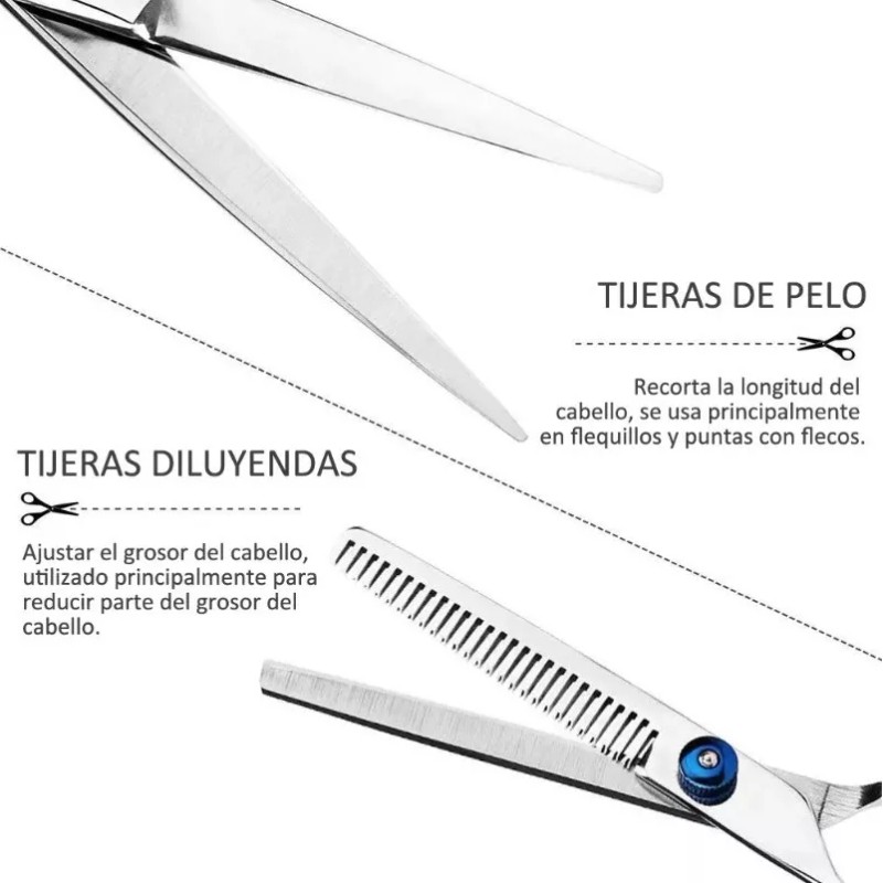 UWEI Tijeras Estilista Peluquero Hogar Salón Kit De 11 Pz