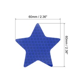 PATIKIL Reflective Stickers, 10 Pack 2.36 x 2.36 Inch Waterproof Adhesive High Visibility Night Caution Warning Star Shape Safety Tape Reflector for Trucks Trailers Cars, Blue