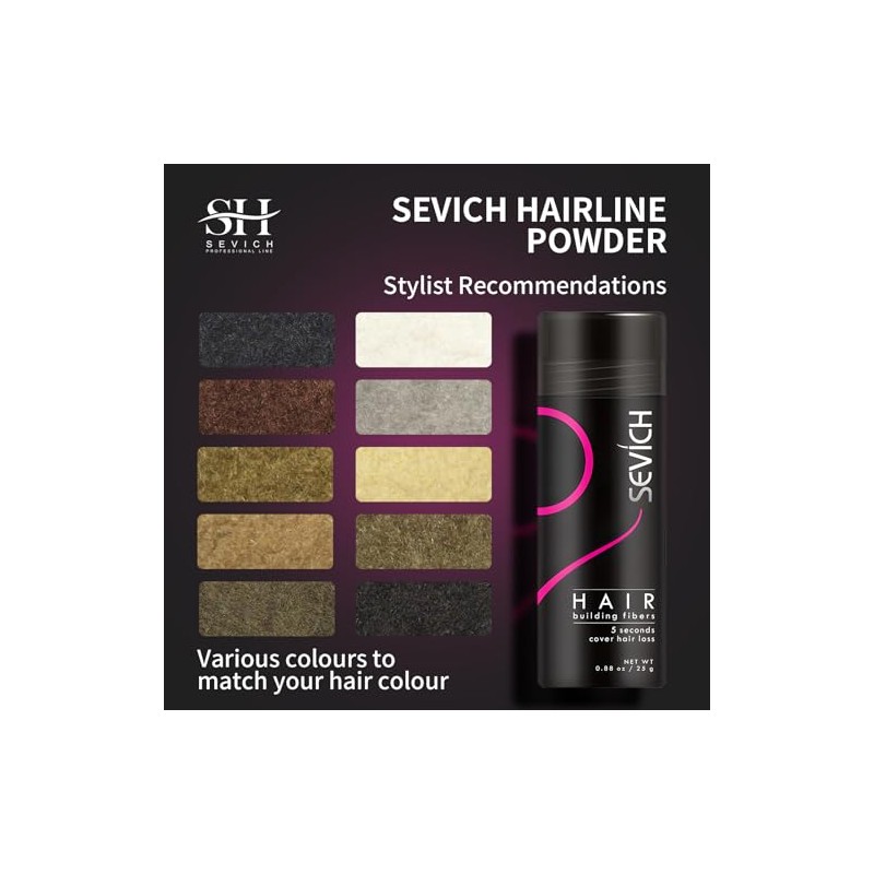 Sevich Hair Keratin Fibres - Verdickendes Haarpuder für Haarausfall oder