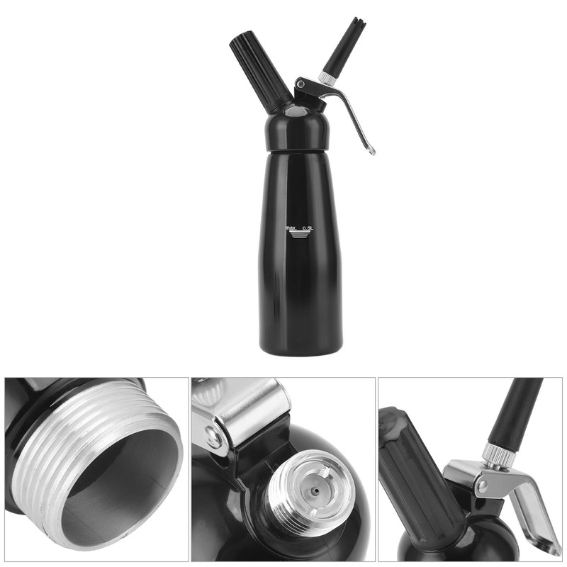 Whipped Cream Dispenser Aluminum Stainless Steel Plastic 500ml Cream Whipper