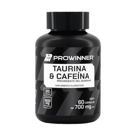 PROWINNER | Taurina y Cafeína, Suplemento Alimenticio, Pre Workout, con L-Taurina y Cafeína de Fuente Natural Proveniente del Guaraná, Antes del Entre