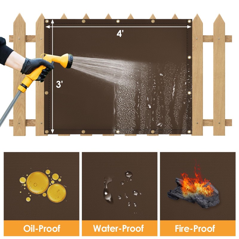 Fireproof Heat Shield for Wall Behind Grill Protect Deck Fence