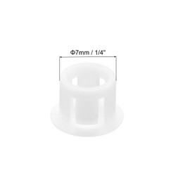sourcing map 100PCS 7mm(1/4") White Plastic Hole Plugs, Flush Type Panel Hole Plugs Insert End Caps for Locking Hole Tubes Furniture Cabinet
