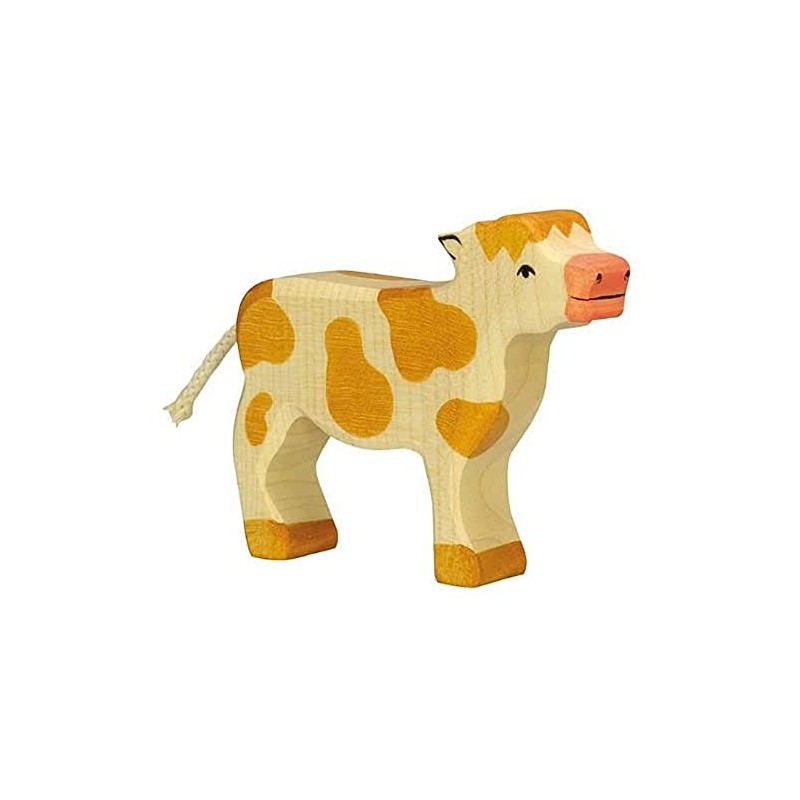 Holztiger Kalb, stehend, braun, 80012