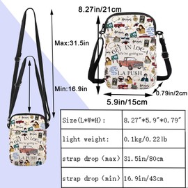 ENSIANTH Vampire Movie Merch La Push City Of Forks Washington Gift Edward Crossbody Pursue Bag Vampire Lover Messenger Bag (Loca CB)