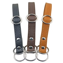 Zugstopp Dog Collar, Leather Collar, Cognac, S - 45 cm with Pull Limit, Dressage Collar, Pull Stopper, Adjustable, Robust, Weatherproof, Leather