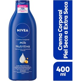NIVEA Body Crema Corporal Milk Nutritiva para Piel Extraseca, 400 ml