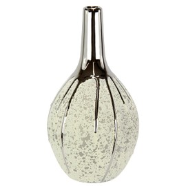 Vase Made of Ceramic, Bulbous Ceramic Vase, Decorative Vase, Pampas Grass, Single Flowers, Dried Flowers, Cylinder Vase, Silver, White, Matt, Glossy, Floor Vase, Modern Vases for Table Decoration,