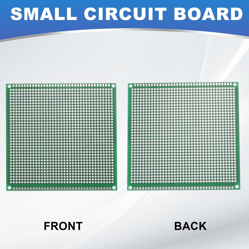 MECCANIXITY 2Pcs Breadboard Solderable 100mm x 100mm Green Circuit PCB