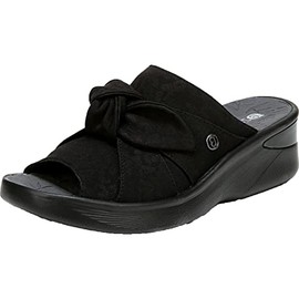 BZees womens Smile Slingbacks Sandal, Black, 6.5 US