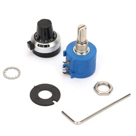 Potentiometer,500ohm Potentiometer,2W Wirewound Adjust Variable Resistor Knob Rotate Potentiometer Kit,Multiple Circles of Wire,Low Power Consumption,Rotary Adjustment Method