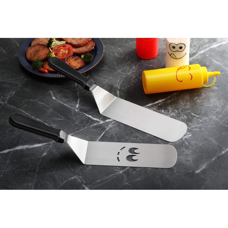 New Star Foodservice 1029161 Juego de espátulas para barbacoa de