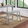 Boraam Sonoma Bench, Storm Gray Wire-Brush