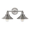 JONATHAN Y JYL7427B July 17.5" 2-Light Metal Shade Farmhouse Sconce