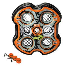 NERF Slingshot Shooting Target - Fling n' Score Inflatable Foam Ball Slingshot Target Game - Over The Door Toss Game for Kids - 24"